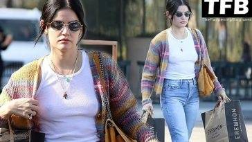 Lucy Hale Goes Braless on a Grocery Run to Erewhon on leakfanatic.com