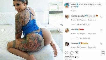 KKVSH Tatted Ebony Whore Teasing Ass OnlyFans Insta Leaked Videos on leakfanatic.com
