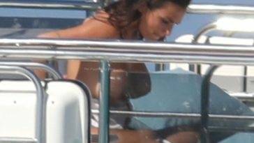 Elettra Lamborghini Relaxes Nude On a Boat in Formentera on leakfanatic.com