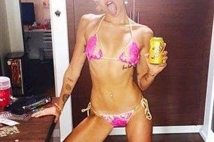 Miley Cyrus Ready For Summer In A Tiny Bikini on leakfanatic.com
