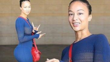 Draya Michele Puts Her Sexy Curves on Display in Leggings and a Crop Top on leakfanatic.com