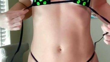 Vicky Stark Nip Slip Micro Bikini Try On  on leakfanatic.com