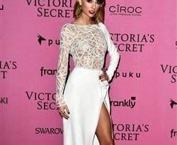 Taylor Swift's New Boobs In A Sheer Top At The Victoria's Secret After Party on leakfanatic.com