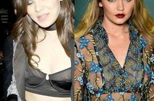 Hailee Steinfeld And Gigi Hadid Show Their Nipples In See Thru Tops on leakfanatic.com