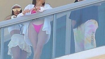 Scott Disick & Rebecca Donaldson Enjoy the View From Their Hotel Balcony in Miami on leakfanatic.com