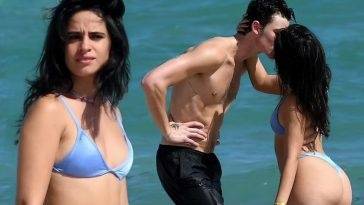 Camila Cabello & Shawn Mendes Enjoy the Beach in Miami on leakfanatic.com