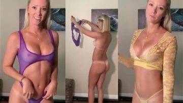Vicky Stark Nude Sheer Lingerie Try On Video Leaked on leakfanatic.com