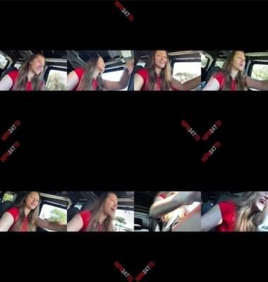 Dani Daniels public show in car while driving snapchat premium 2021/02/27 on leakfanatic.com