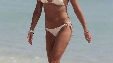 Kelly Bensimon Hits the Beach in Miami on leakfanatic.com