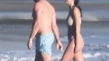 Camila Morrone & Leonardo DiCaprio Enjoy a Morning Swim in Malibu on leakfanatic.com