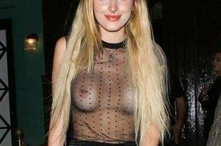 Bella Thorne With Her Boobs Out In A Completely See Thru Top on leakfanatic.com