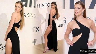 Nina Agdal Shows Off Her Sexy Legs at the amfAR Gala Cannes 2022 in Cap d’Antibes on leakfanatic.com