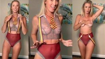 Vicky Stark Nude Costume Try On Leaked Video on leakfanatic.com
