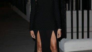 Alesha Dixon Looks Hot in Black as She Attends the British Vogue X Self-Portrait Party in London - Britain on leakfanatic.com