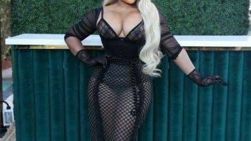 Lil Kim Shows Off Her Nude Boobs at the 2022 Pegasus World Cup at Gulfstream Park on leakfanatic.com