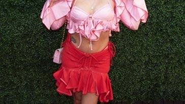 Kali Uchis Flaunts Her Sexy Tits & Legs at the 2021 Variety Hitmakers Brunch in LA on leakfanatic.com