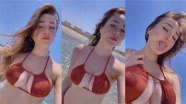 Natalia Fadeev Hot Teasing On Beach Video  on leakfanatic.com