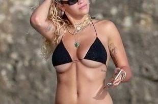 Rita Ora Ample Under Boob Bikini Pics on leakfanatic.com