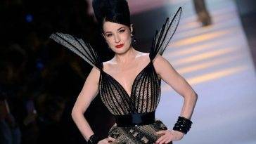 Dita Von Teese Nipples in See Through Dress on leakfanatic.com