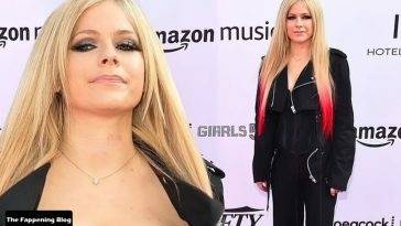 Avril Lavigne Flaunts Her Sexy Boobs at Variety 19s 2021 Music Hitmakers Brunch in LA on leakfanatic.com