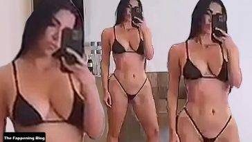 Kim Kardashian Shows Off Her Curves in a Micro Bikini (7 Pics + Video) on leakfanatic.com