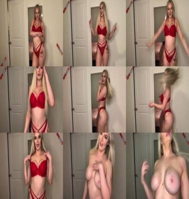 Kendra Karter - red bikini tease on leakfanatic.com