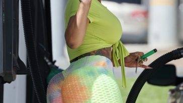 Blac Chyna is Seen at a Calabasas Gas Station on leakfanatic.com