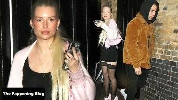 Lottie Moss and a Mystery Man are Seen Leaving The Chiltern Firehouse in London on leakfanatic.com