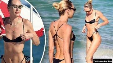 Candice Swanepoel & Martha Graeff Hit the Beach in Miami on leakfanatic.com