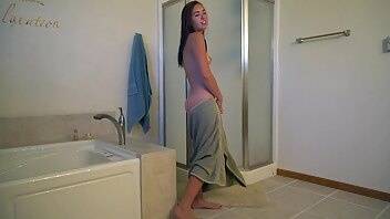 Brandibraids after shower towel striptease joi xxx video on leakfanatic.com