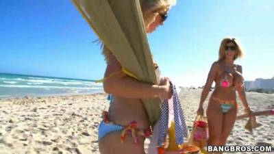 Sara Jay, Krystal Star - Another Day at the Beach! on leakfanatic.com