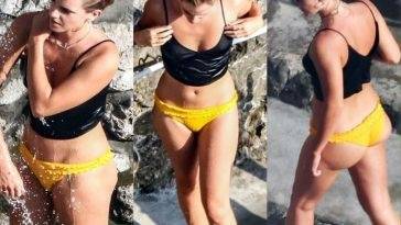Emma Watson Shows Off Her Perfect Butt on Her Holiday in Positano on leakfanatic.com