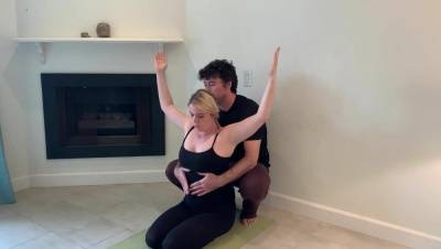 Stepson helps stepmom with yoga and stretches her pussy1 2 on leakfanatic.com