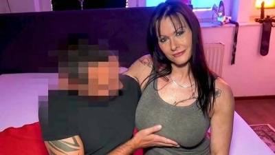 GERMAN MILF with fake tits SEDUCES YOUNG GUY on first date - Germany on leakfanatic.com