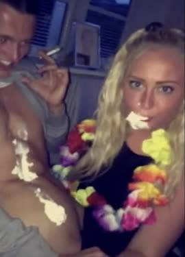 Swedish teen sucking off boy at a party - Sweden on leakfanatic.com