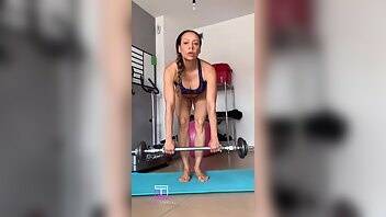Lara tinelli sex training camel toe xxx video on leakfanatic.com
