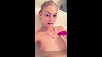 Nancy Ace pink dildo bathtub pleasure snapchat premium on leakfanatic.com