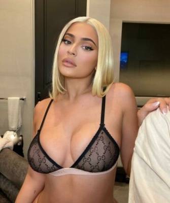 Kylie Jenner Sheer See Through Lingerie Nip Slip Set  - Usa on leakfanatic.com