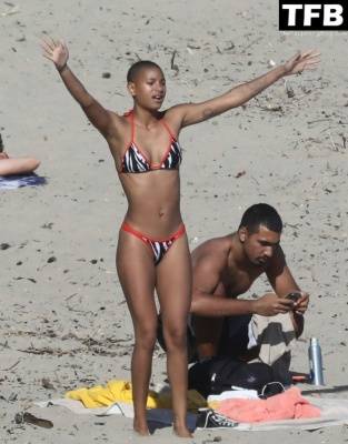 Willow Smith Makes a New Friend While Tanning Solo in Malibu on leakfanatic.com
