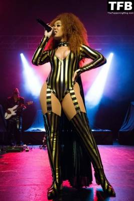Kirby Flashes Her Areolas as She Performs at O2 Academy in Birmingham on leakfanatic.com