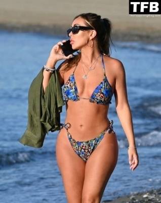 Lauryn Goodman Puts on a Sultry Display in a Bikini Out on Holiday in Marbella on leakfanatic.com