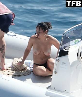 Charli XCX Shows Off Her Nude Tits on Holiday at the Amalfi Coast on leakfanatic.com