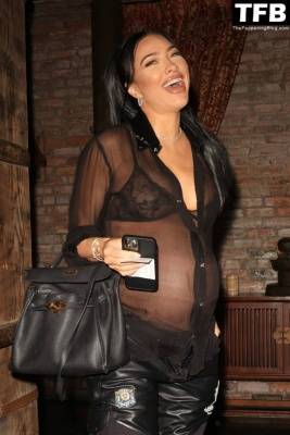 Bre Tiesi Beams with Happiness as She Steps Out to Dinner in LA on leakfanatic.com