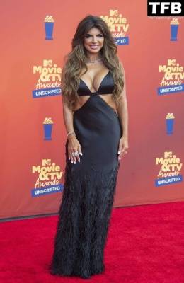 Teresa Giudice Displays Her Deep Cleavage at the 2022 MTV Movie & TV Awards in Santa Monica on leakfanatic.com