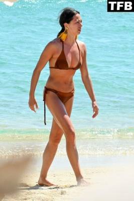 Katya Jones Soaks Up The Sun on Holiday in Mykonos on leakfanatic.com