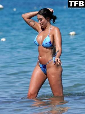 Tamara Joy Shows Off Her Sexy Bikini Body While Enjoying a Swim in Ibiza on leakfanatic.com