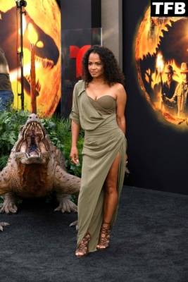 Christina Milian Displays Her Sexy Tits & Legs at the “Jurassic World: Dominion” Premiere in Hollywood on leakfanatic.com