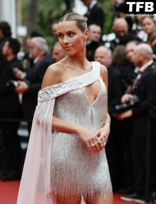 Claire Holt Shows Off Her Sexy Legs at the 75th Annual Cannes Film Festival on leakfanatic.com
