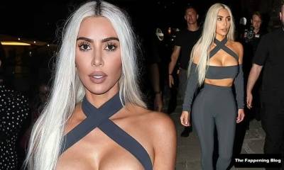 Kim Kardashian Flaunts Her Curves in Portofino on leakfanatic.com
