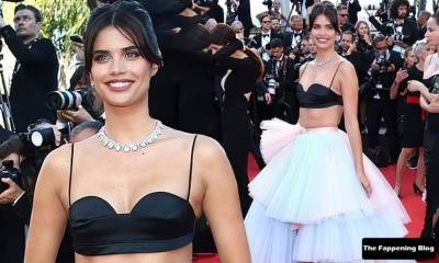 Sara Sampaio Displays Her Toned Figure at the 75th Annual Cannes Film Festival on leakfanatic.com